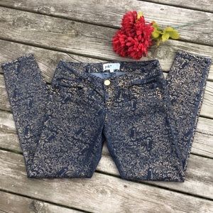 Jolt Jeans - Jolt Gold Embossed Denim Jeans Jolt Jeans - Jolt Gold Embossed Denim Jeans